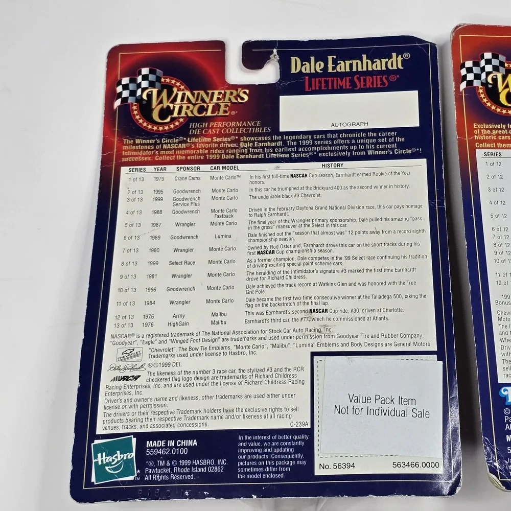 Winners Circle Dale Earnhardt #3‎ 1997 1999 Daytona NASCAR Racing Goodwrench 90s